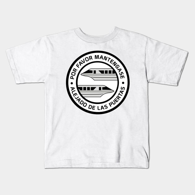 MonorailPorFavorSilver Kids T-Shirt by WdwRetro